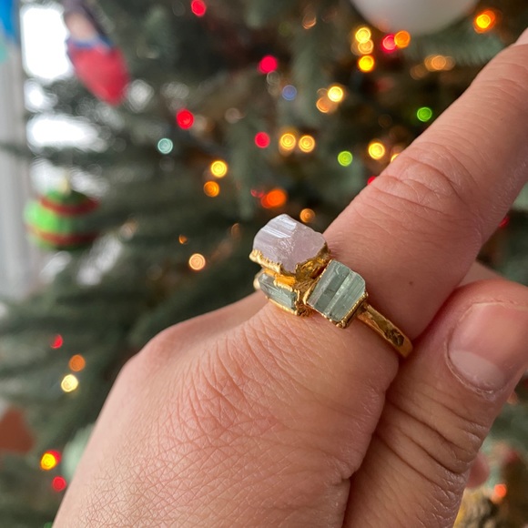 Little Sycamore 18k Gold Plated Tourmaline Ring - Picture 3 of 13